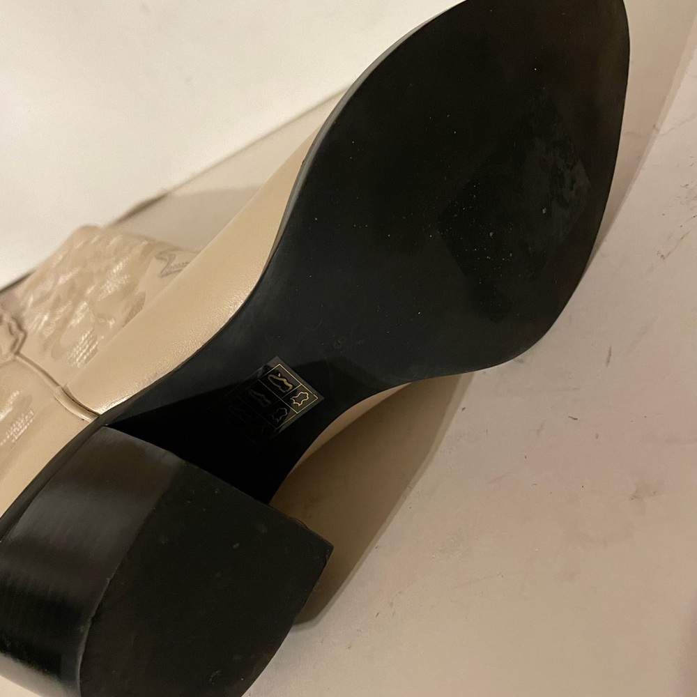 Jeffrey Campbell Cream Western Heeled Boots - Picture 4 of 7